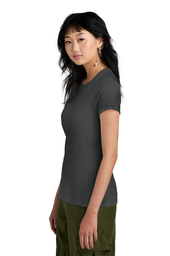 DM104L-District Made   - Ladies Perfect Weight   Crew Tee. DM104L 2