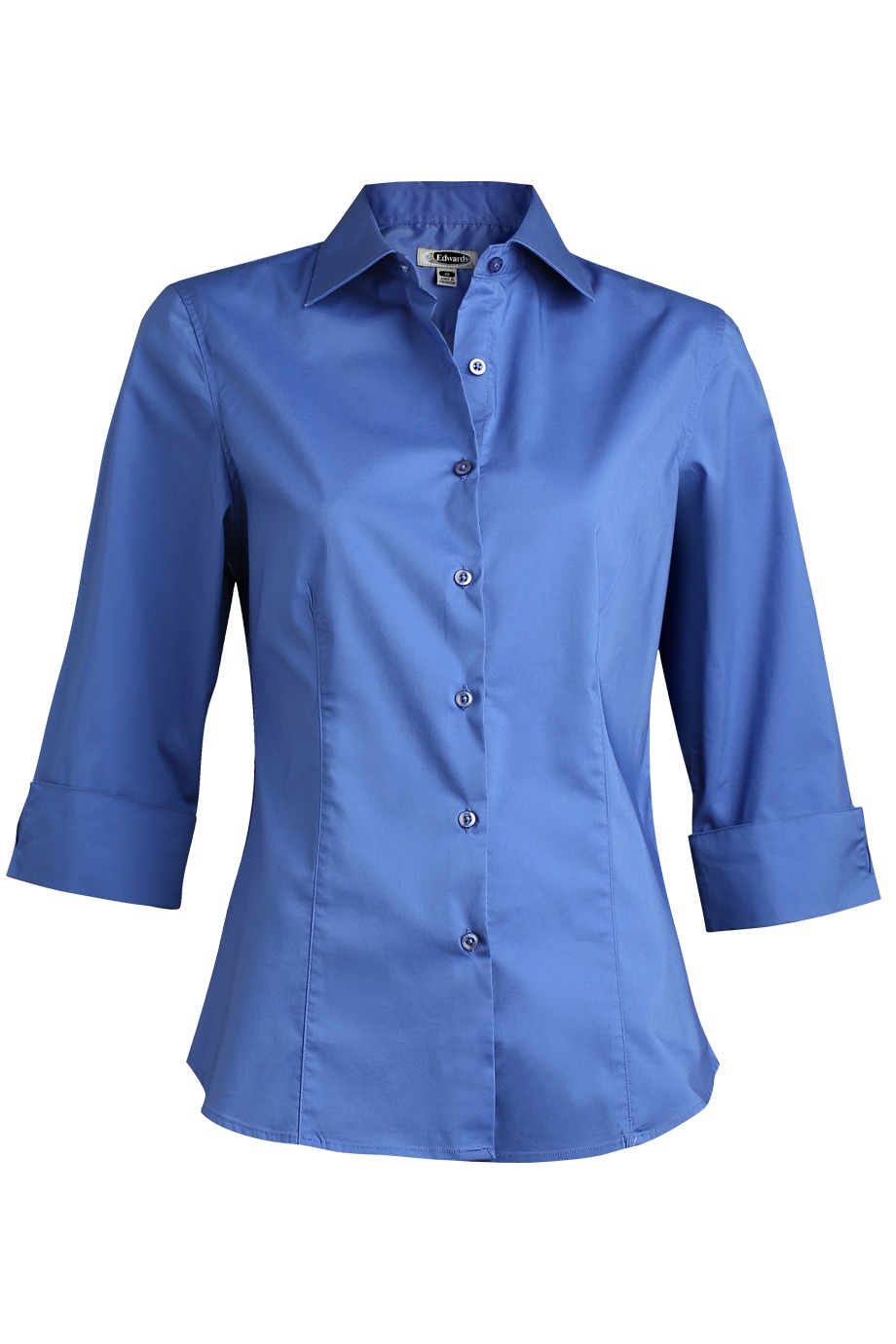 EG5033-Ladies 3/4 Sleeve Stretch. (Due to sheer fabric, White may need under-garment)