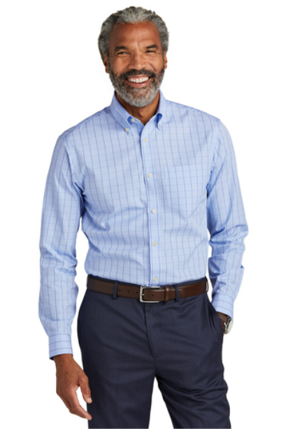 BB18008-Brooks Brothers   Wrinkle-Free Stretch Patterned Shirt BB18008