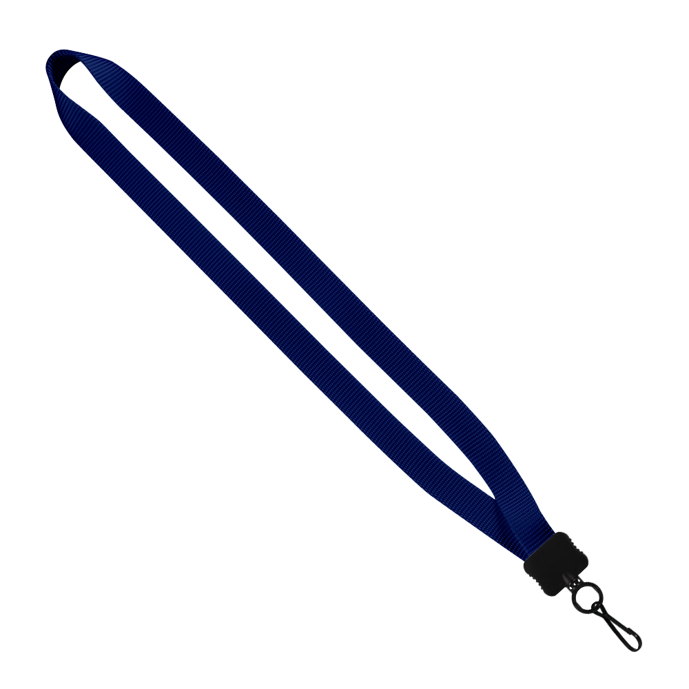 LNL34P-PB3 - Smooth Nylon Lanyard - Navy