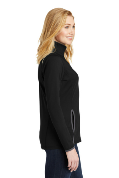 LST853-Sport-Tek   Ladies Sport-Wick   Stretch Contrast Full-Zip Jacket.  LST853 2