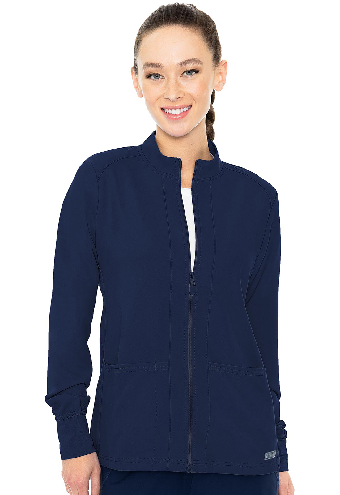 2660-Women Zip Front Warm-Up With Shoulder Yokes