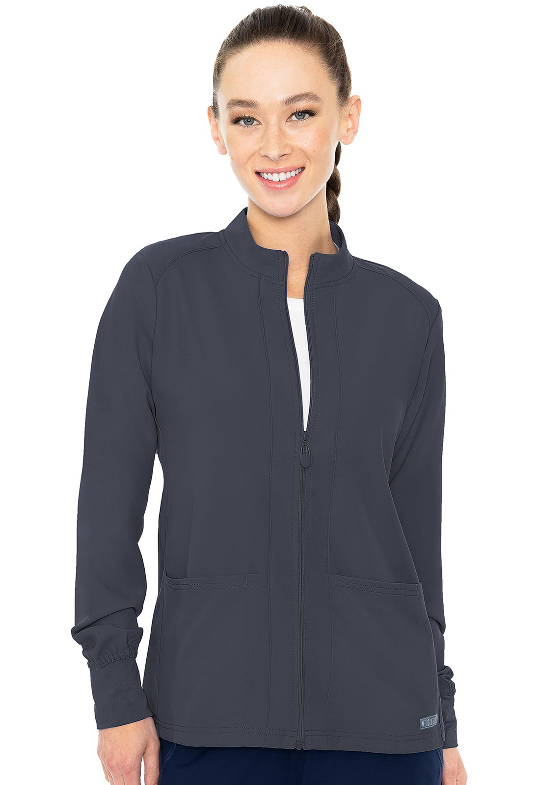 2660-Women Zip Front Warm-Up With Shoulder Yokes