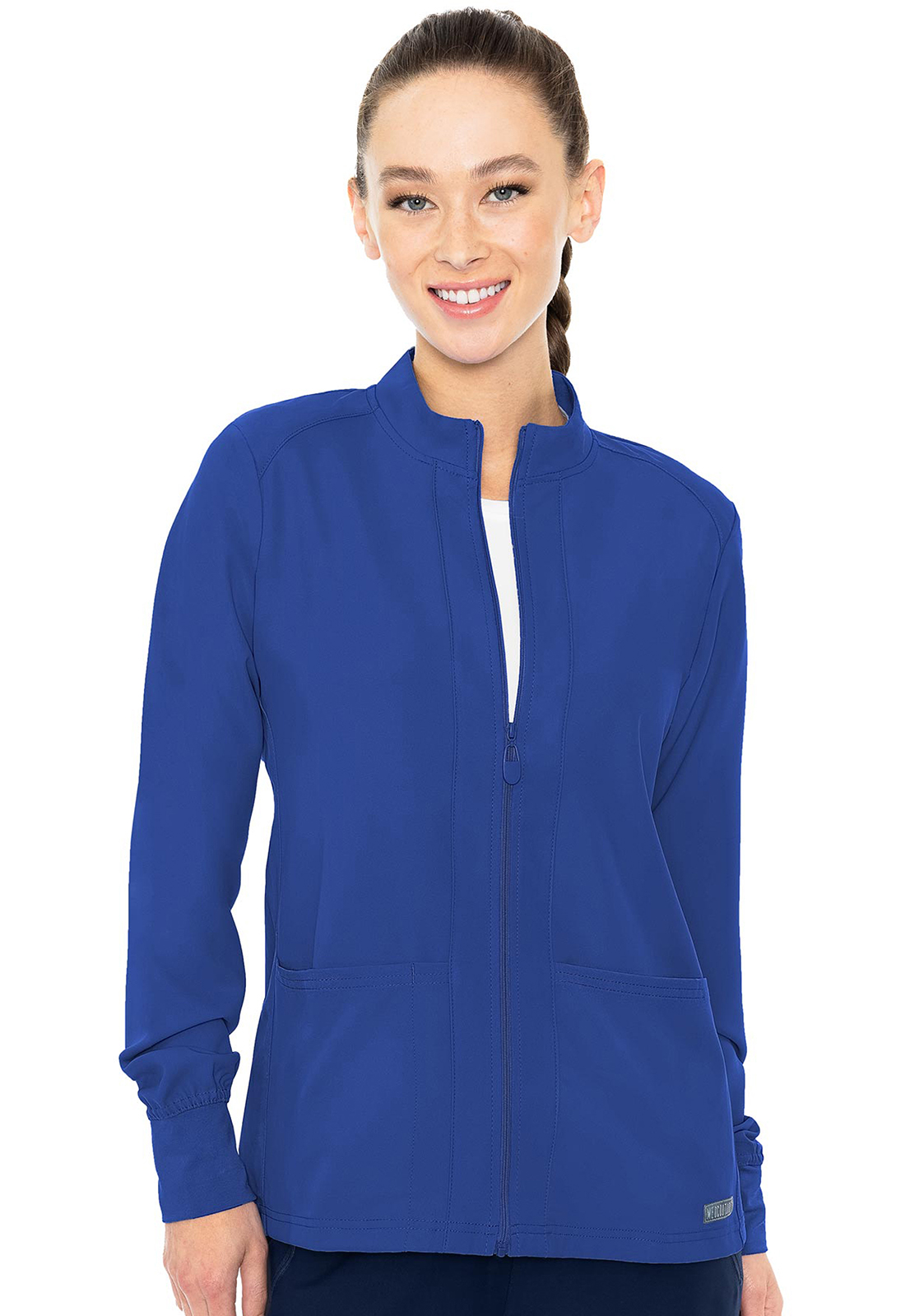 2660-Women Zip Front Warm-Up With Shoulder Yokes