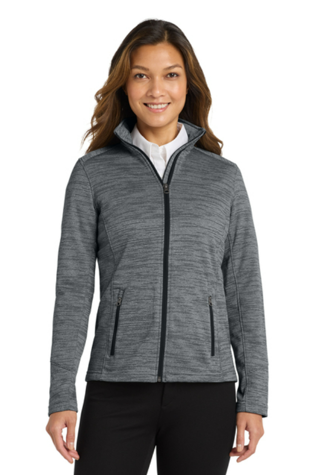 Port Authority   Ladies Digi Stripe Fleece Jacket. 2