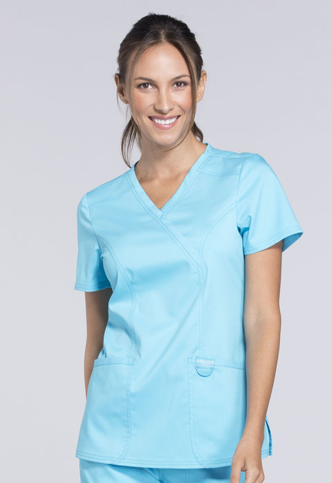 WW610-Mock Wrap Top (Workwear Revolution)