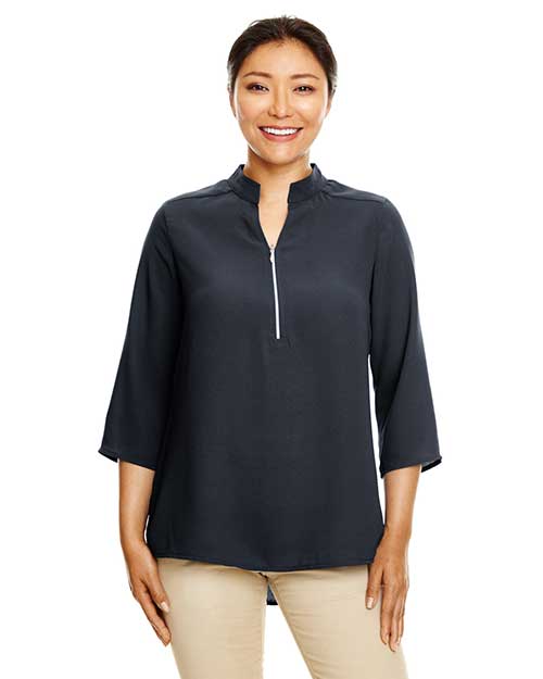 DJ LAD CREPE 3/4 SLV ZIP TUNIC