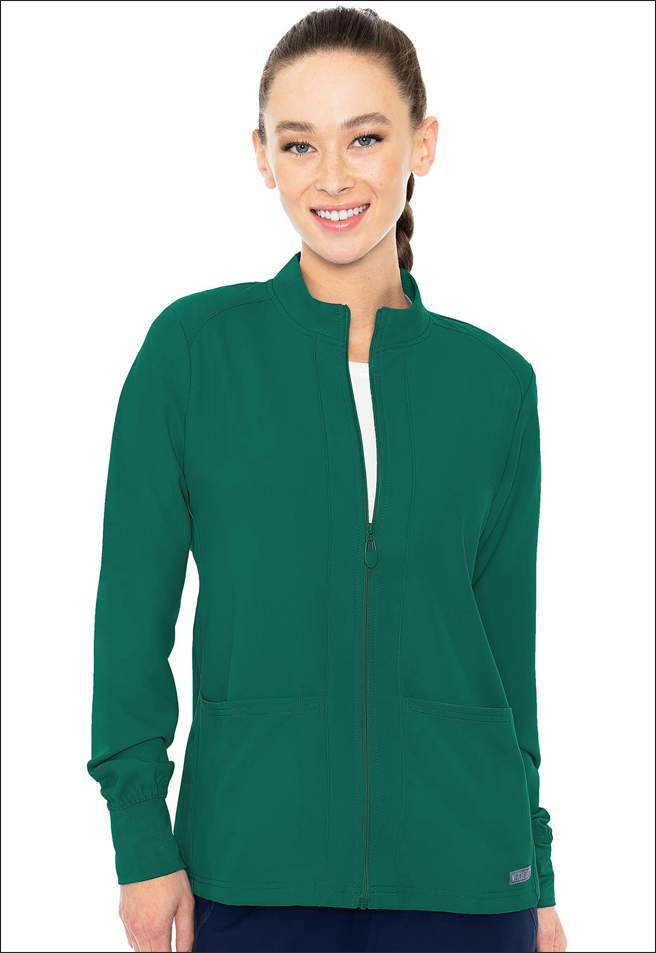 2660-Women Zip Front Warm-Up With Shoulder Yokes