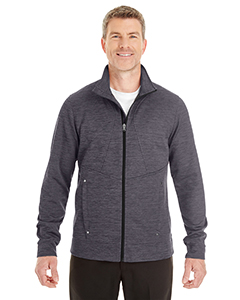 NE704-Men's Amplify Mélange Fleece Jacket